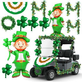 Generic St Patrick s Day golf cart storage bag keeps decor organized for reuse
