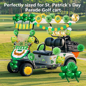 Generic St Patrick's golf cart decor banner for bold street presence during events