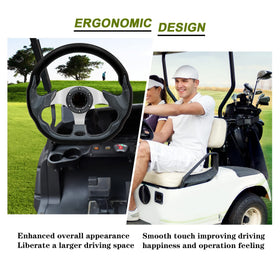 Generic steering wheel D shape design increases entry space for easier handling.