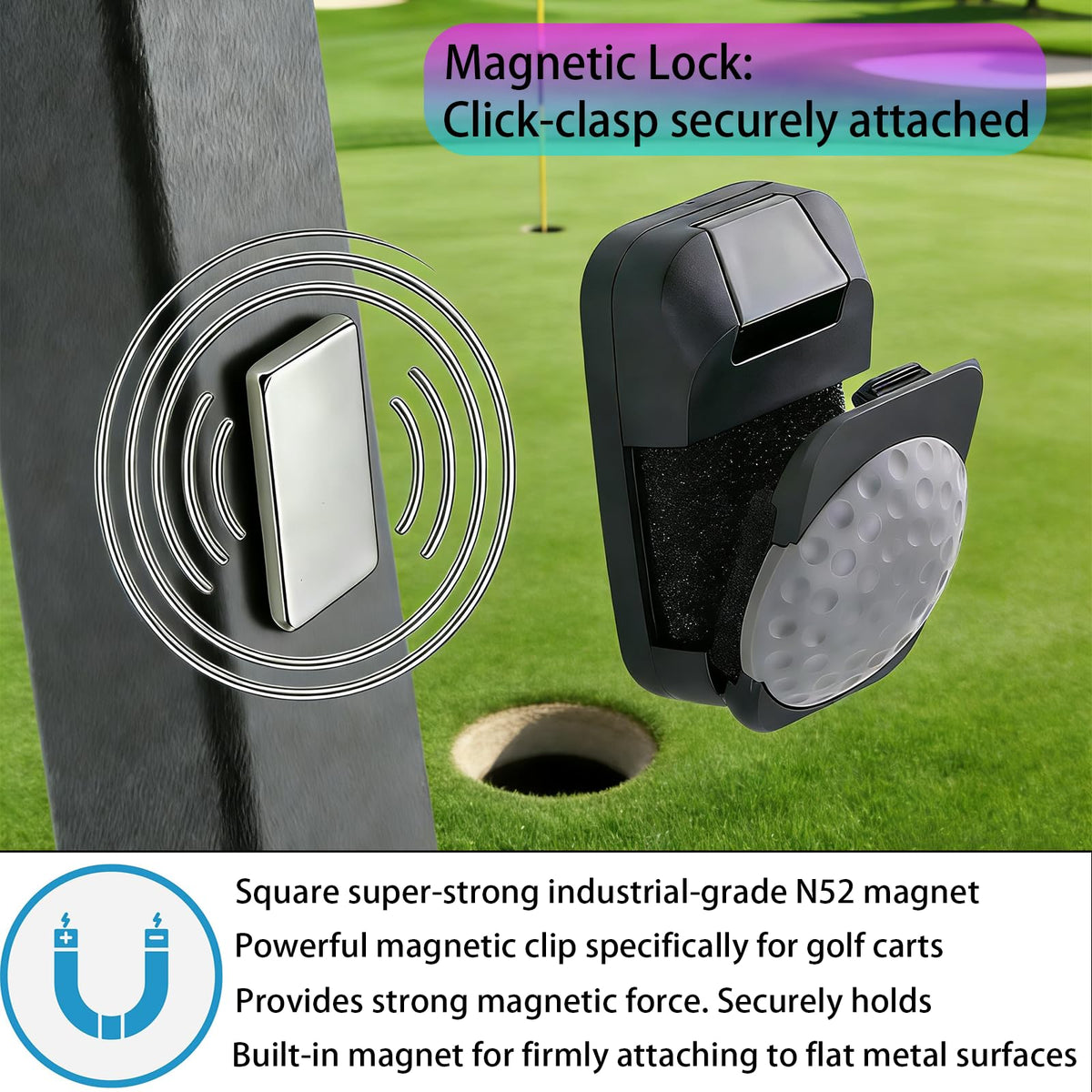 Soft foam pads reduce noise and protect eyewear when clipping.