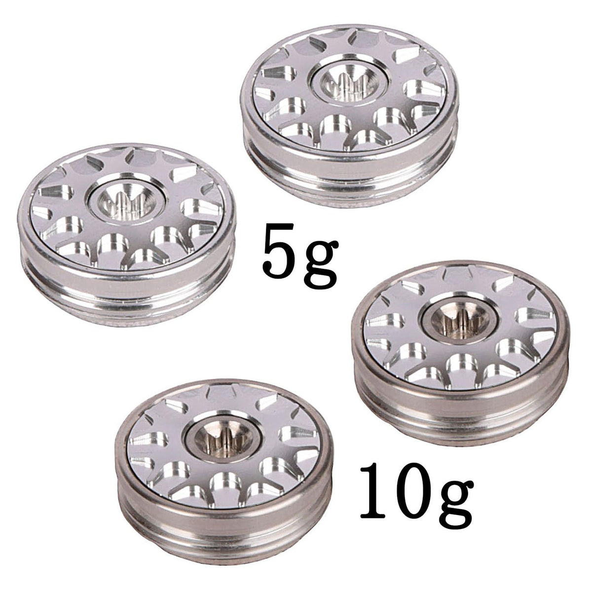 Three-circle screw thread detail ensures snug attachment to putter.