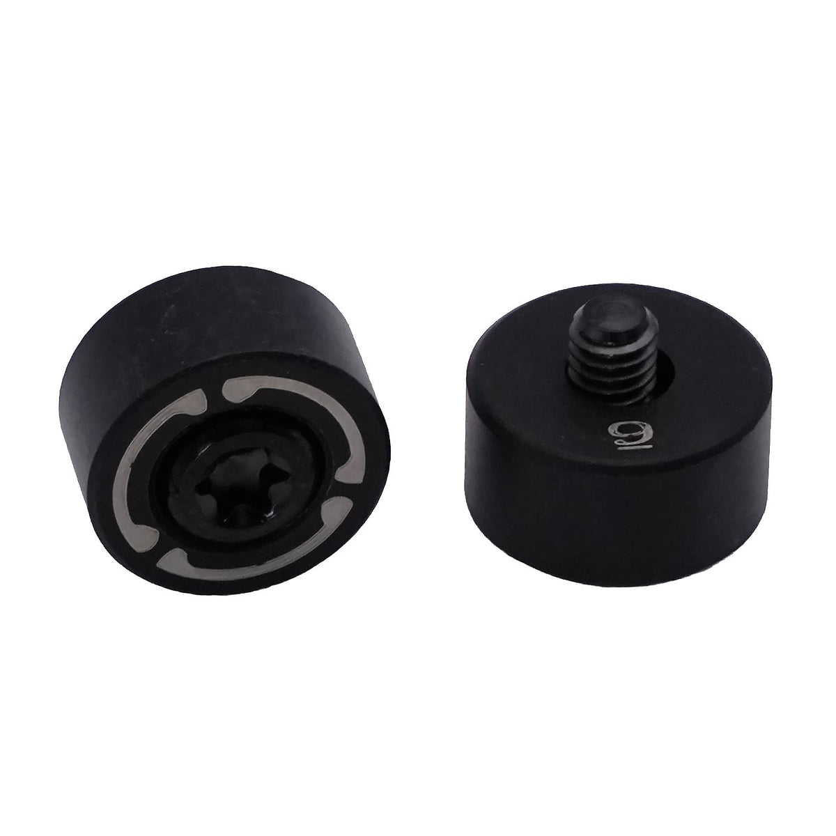Generic two-piece 9g weight with black circle and screw, designed for simple installation.