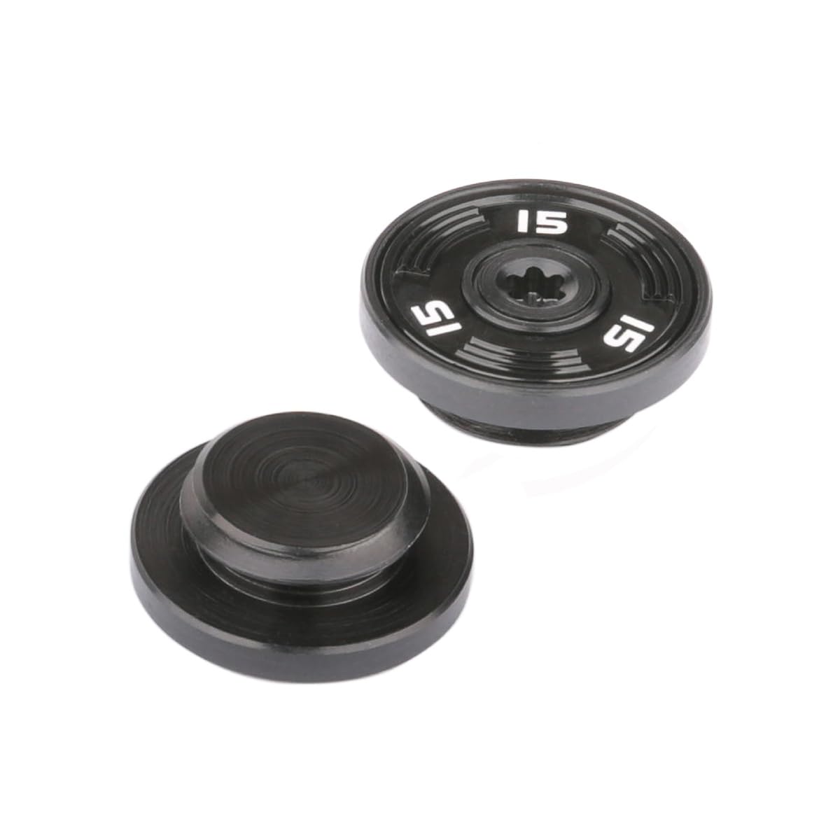 Generic two 15g black Spider GT Max putter weights enable quick adjustments for precision