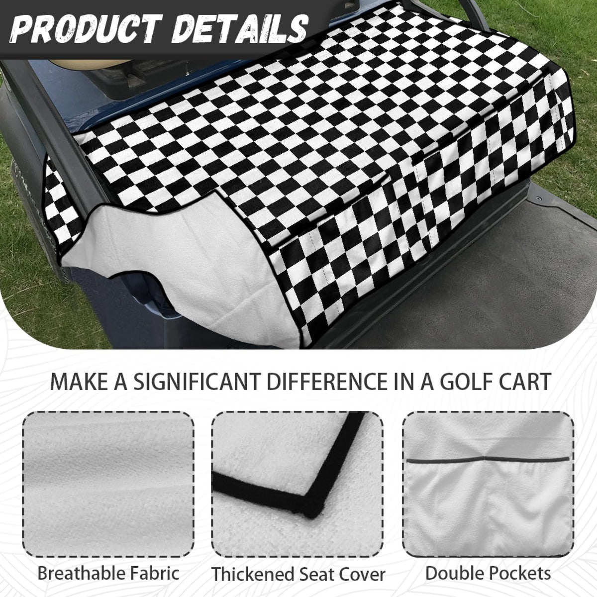 Generic universal-fit design fits most golf carts for simple upgrade.