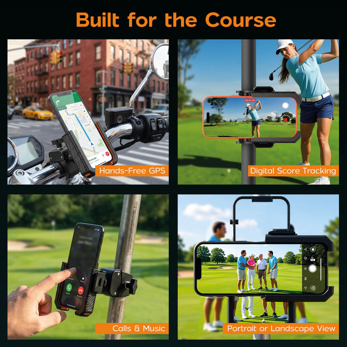 Generic Versatile Golf Cart Accessory functions as a phone magnet and caddy