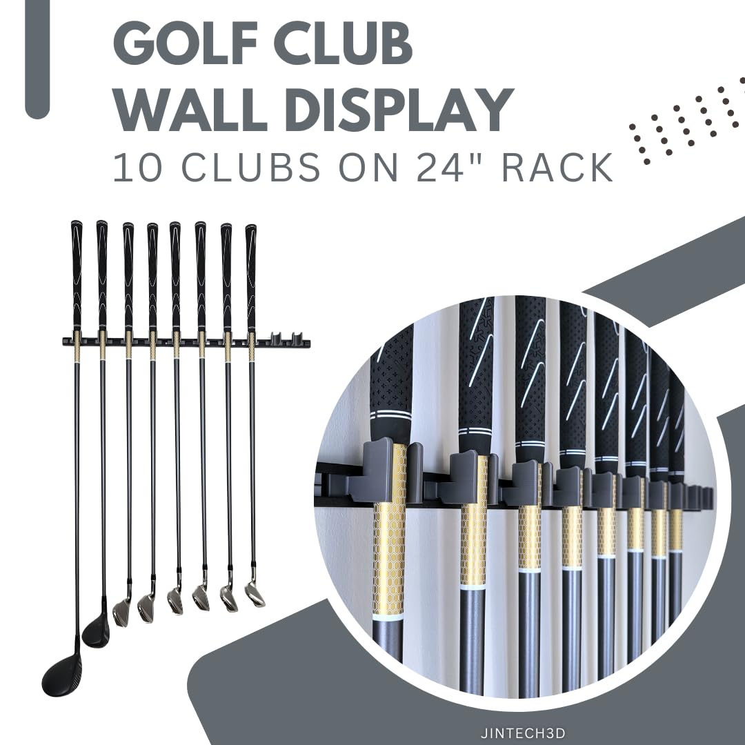 Generic wall-display shows a sleek golf club mount setup
