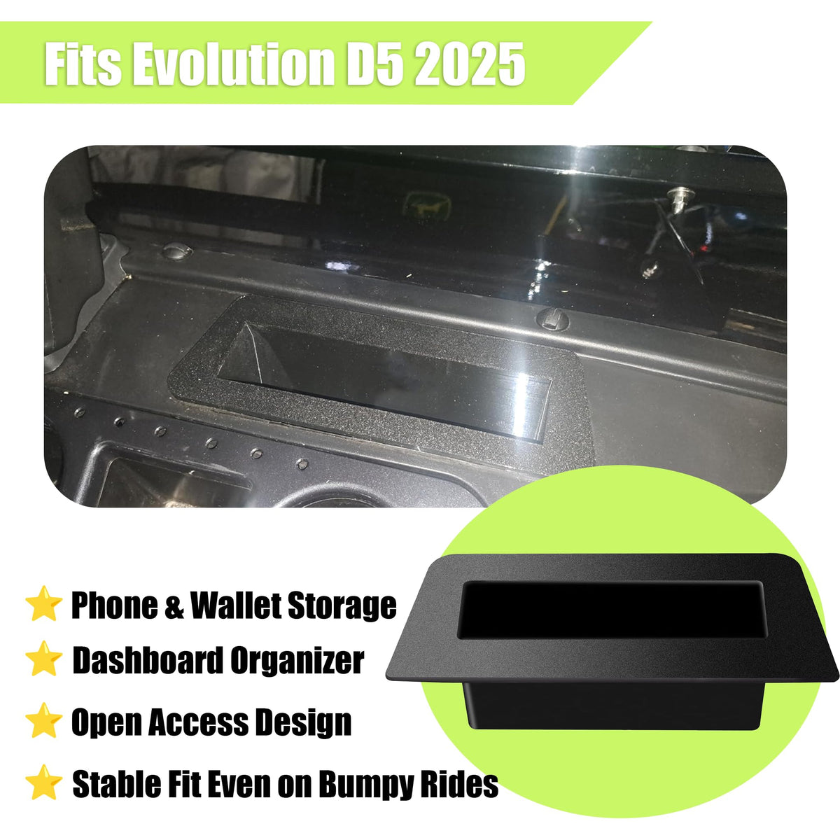 Generic Weather-Resistant Dashboard Holder endures heat and humidity for daily use.