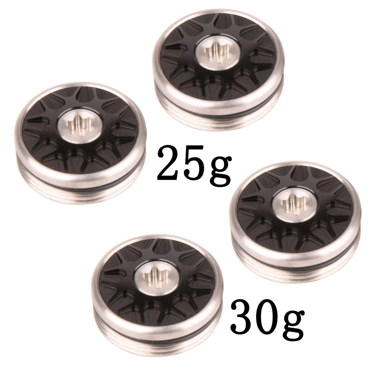 Close-up of 20mm weight screw thread for precise installation