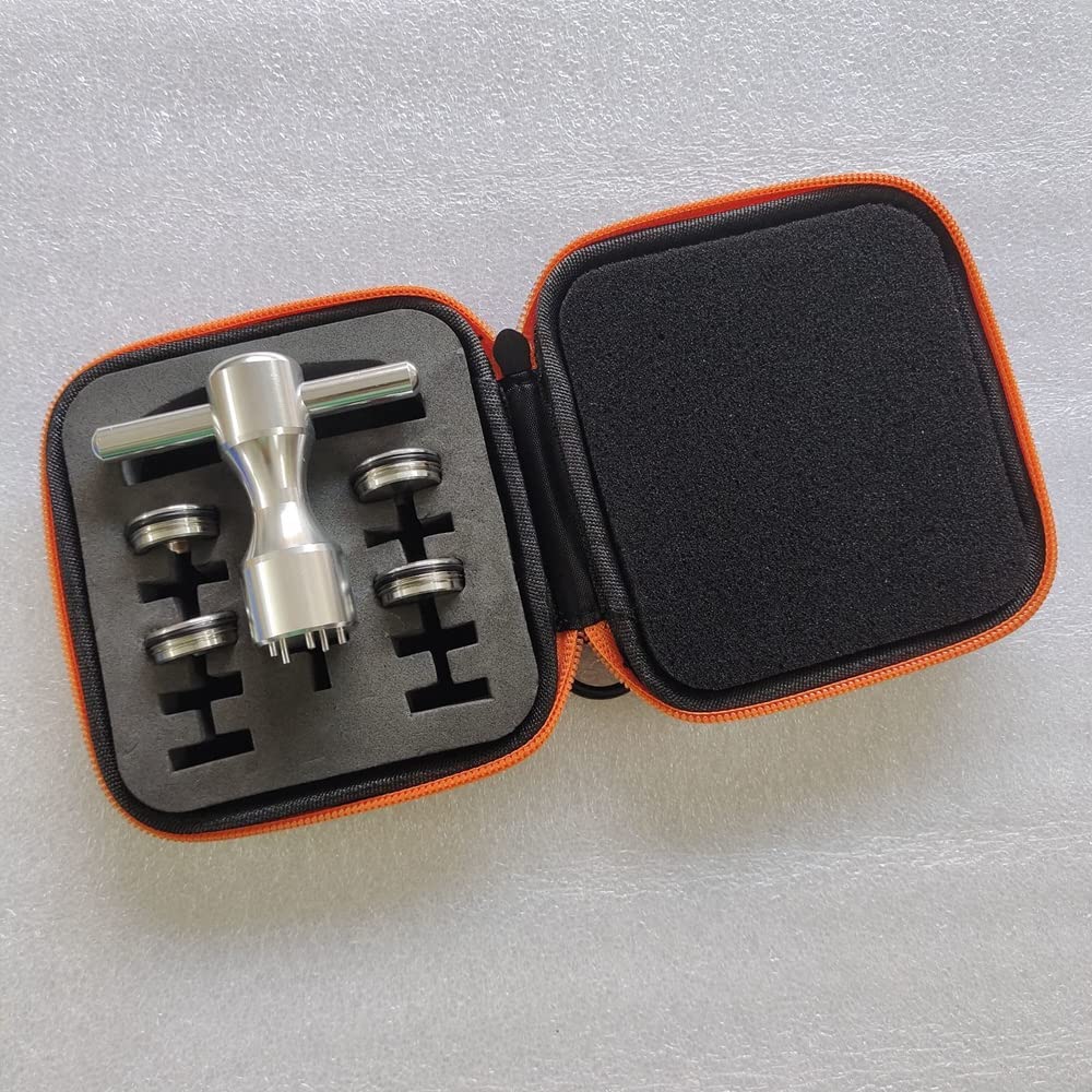 Generic wrench and case included for simple, tool-assisted weight changes.