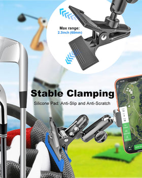 Generic Wukanleng golf cart clip attaches to bag edges and handlebars.