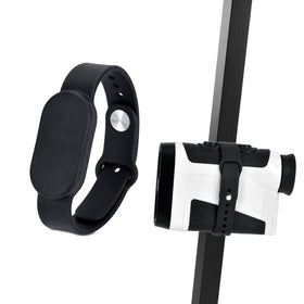 Generturbo rangefinder magnet strap secures on cart rails for steady use.