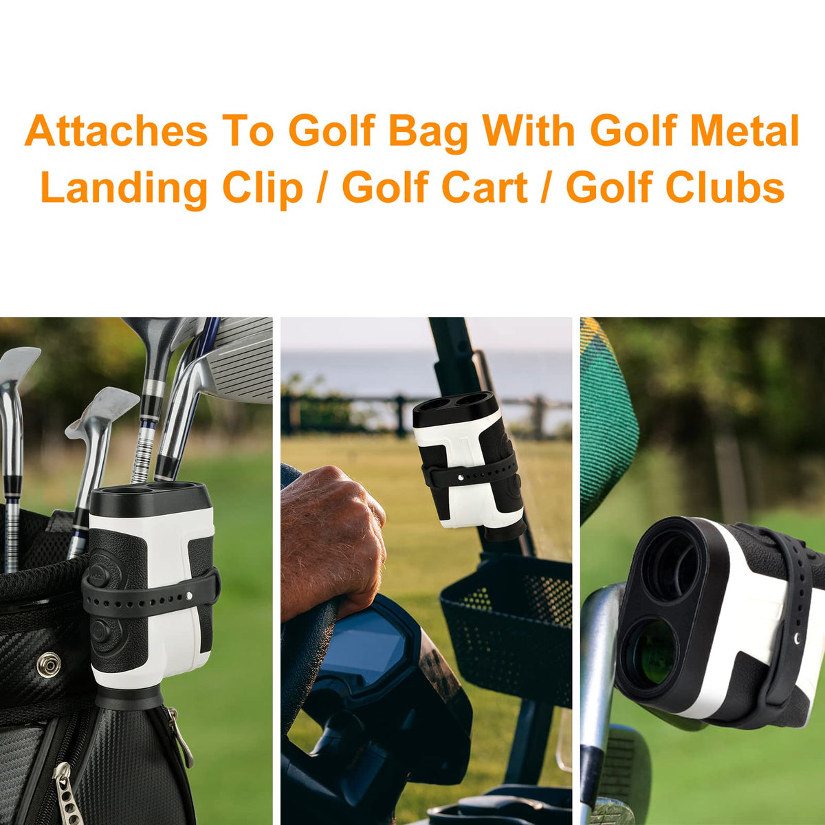Generturbo adjustable strap fits most rangefinders up to nine inches circumference.