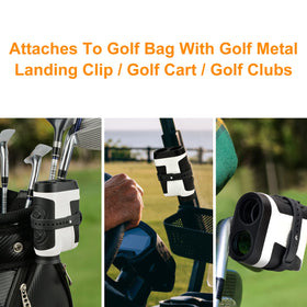 Generturbo adjustable strap fits most rangefinders up to nine inches circumference.