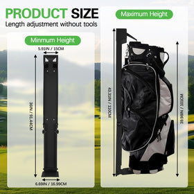 Genisai pre-assembled golf bag rack ready to install