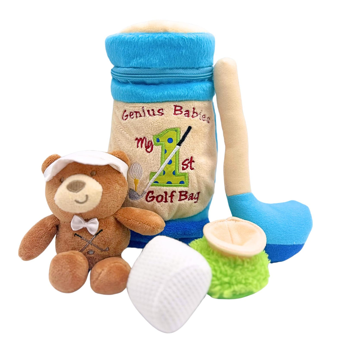 Genius Baby Toys my first baby golf bag five piece set supports early hand eye coordination