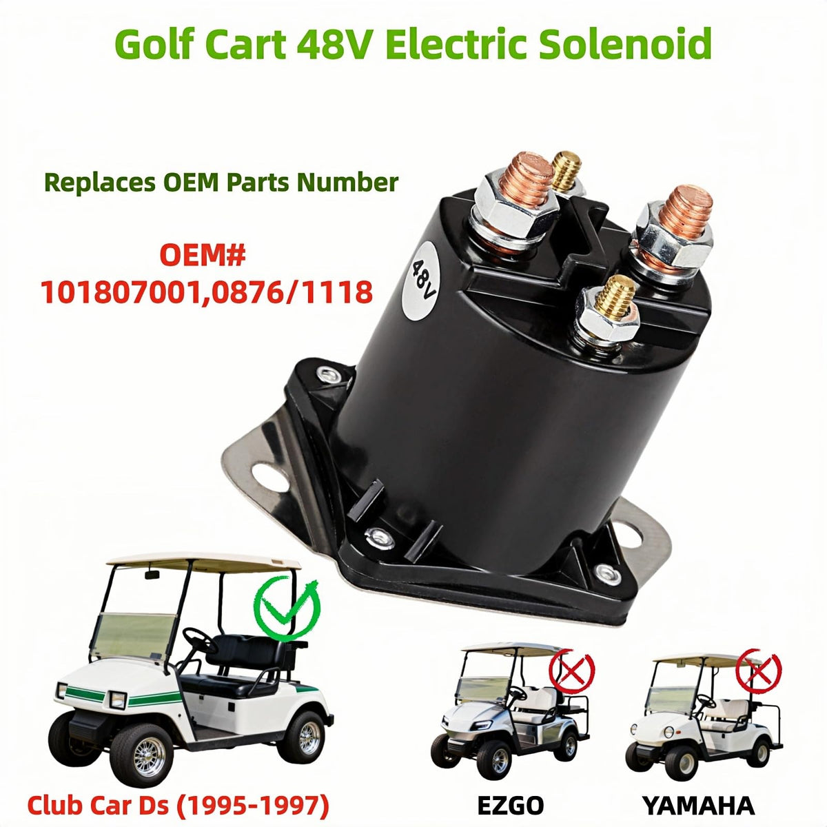 GENOUR 4-terminal solenoid with clear markings for easy wiring and secure connections.