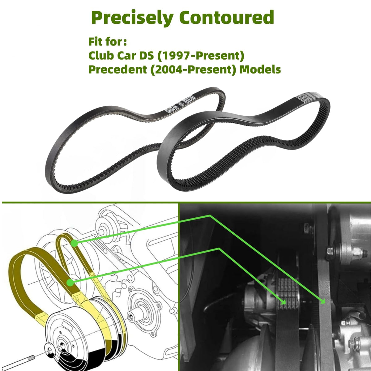 GENOUR belt reduces vibration and slips during rough terrain driving