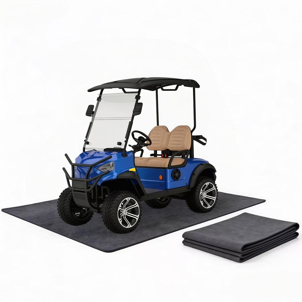 GENOUR golf cart garage floor mat covers large area to protect your garage floor from leaks