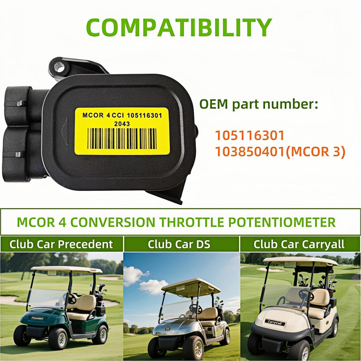 GENOUR MCOR4 plug-and-play setup simplifies installation on Club Car