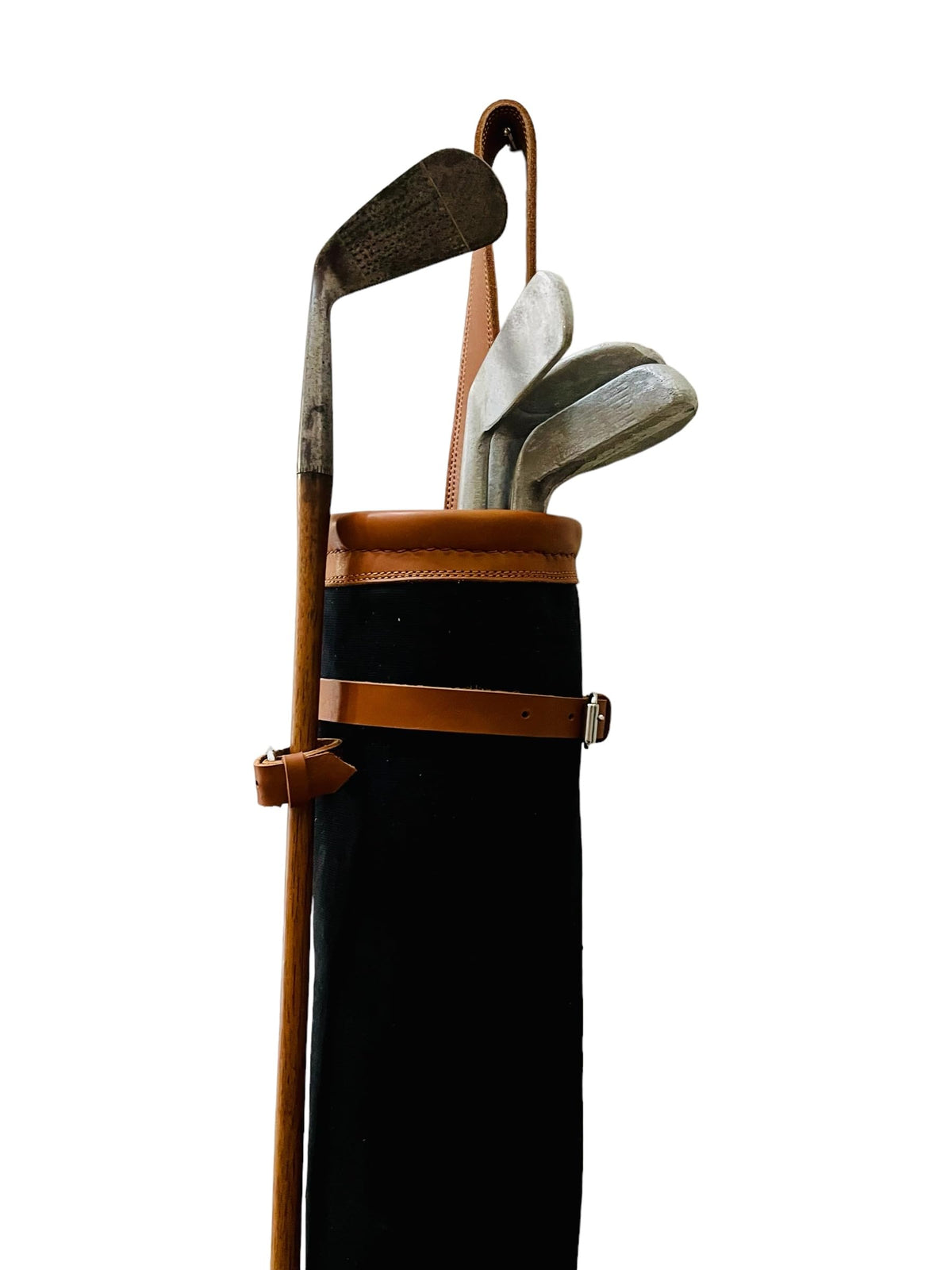 Geoffrey hand-stitched cow leather close-up emphasizes craftsmanship