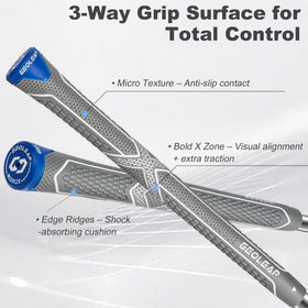 Geoleap ACX soft feel material grip provides comfort and reduced hand fatigue.
