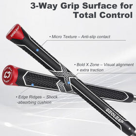 Geoleap ACX soft feel material reduces hand fatigue with cushioned grip.