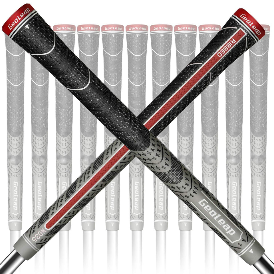 Geoleap golf grips set with back rib for enhanced control