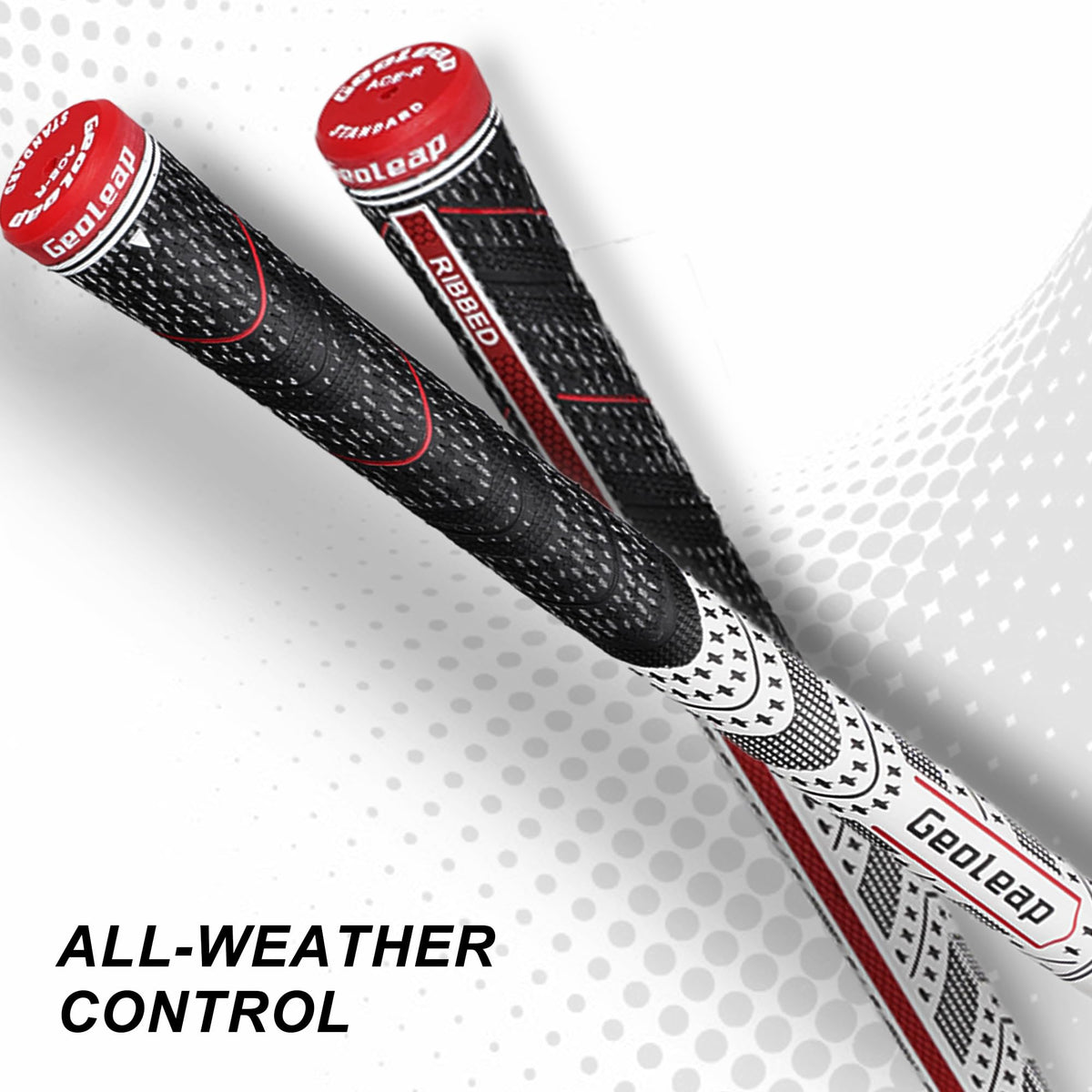 Geoleap golf grips back rib detail enhances hand control during swings