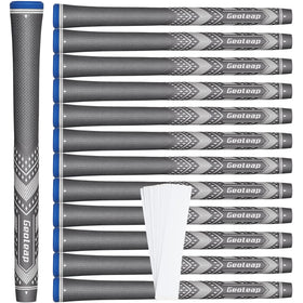 Geoleap golf grips 13-pack close-up shows reduced-taper for better traction