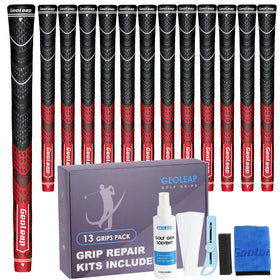 Geoleap golf grips 13-pack installed on a club for improved control
