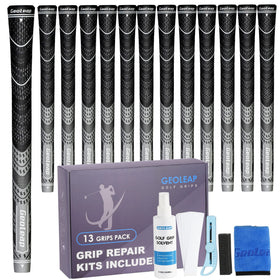 Geoleap golf grips 13-piece pro kit for easy DIY regripping and cost savings.