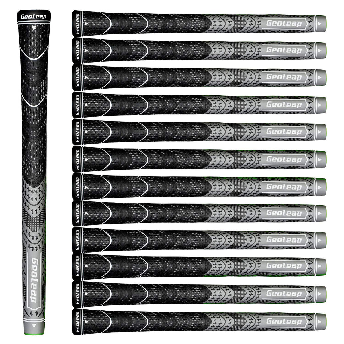 Geoleap golf grips closeup texture shows cord rubber material for firm grip