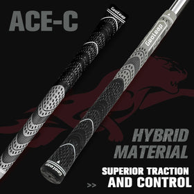 Geoleap golf grips in hand highlighting midsize option for controlled swing