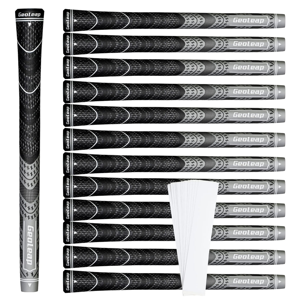 Geoleap golf grips 13-set front view for secure grip and consistent shots.