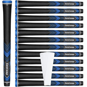 Geoleap golf grips on a club show a secure, confident hold for better control.