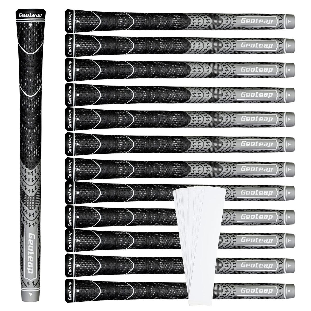 Geoleap golf grips 13-set with tapes for strong hold and easy regripping