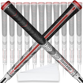 Geoleap golf grips 13-set close-up shows white classic finish and standard size for precise control.
