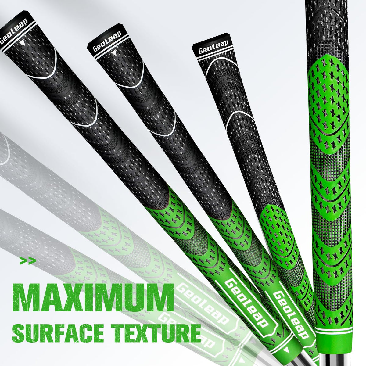 Geoleap all-weather golf grips wick moisture to maintain stability