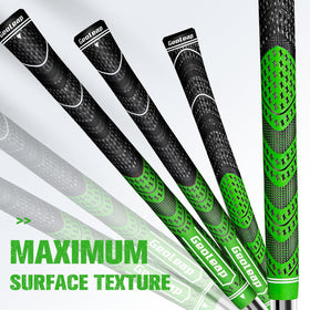 Geoleap all-weather golf grips wick moisture to maintain stability