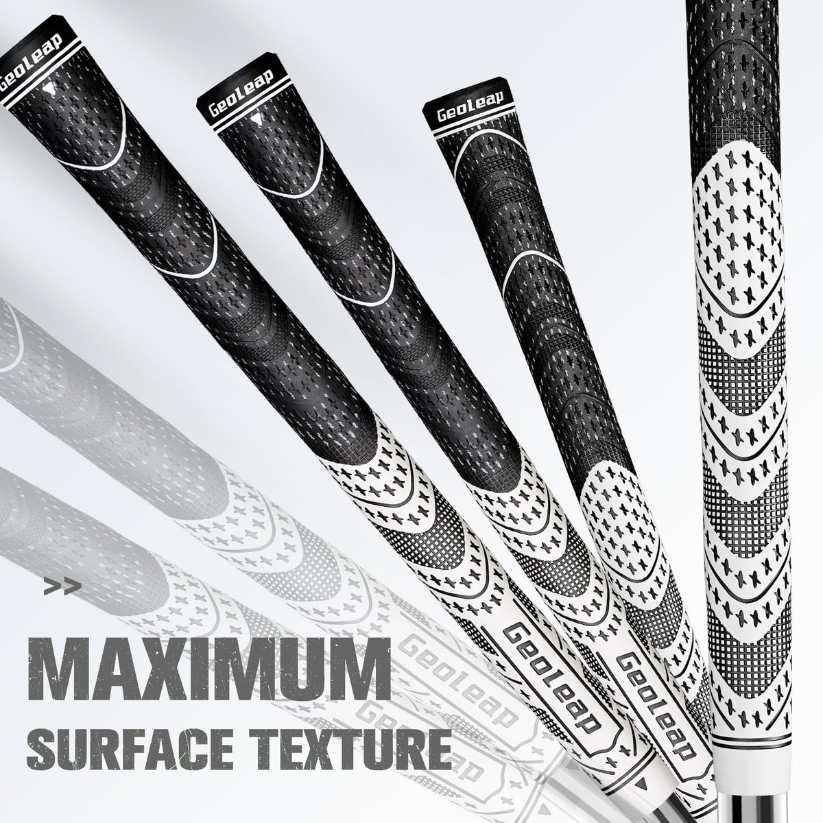 Geoleap all-weather golf grips wick moisture for stable feel.