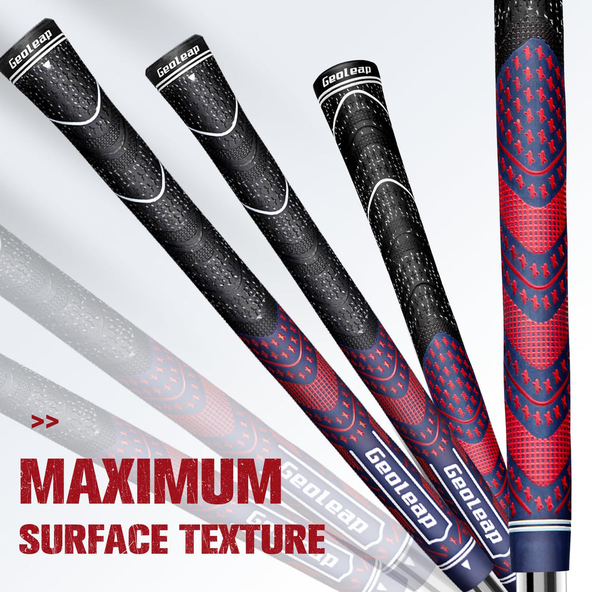 Geoleap golf grips demonstrating all weather performance in diverse conditions