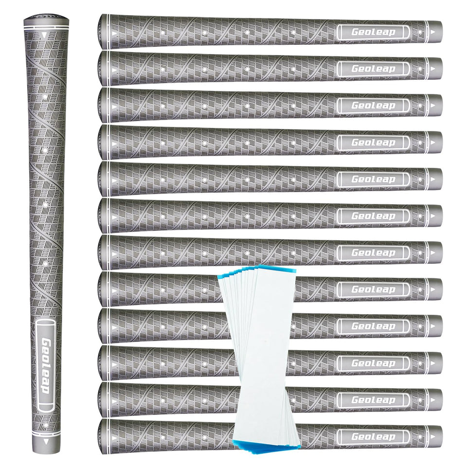Geoleap classic edition golf grips close-up with corrugated texture for secure grip.
