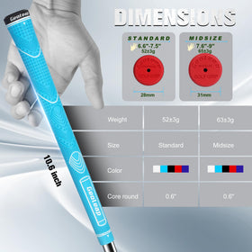 Geoleap midsize grip provides comfortable control and balanced feel across swings.
