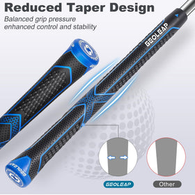 Geoleap reduced taper closeup showing uniform grip feel across the length