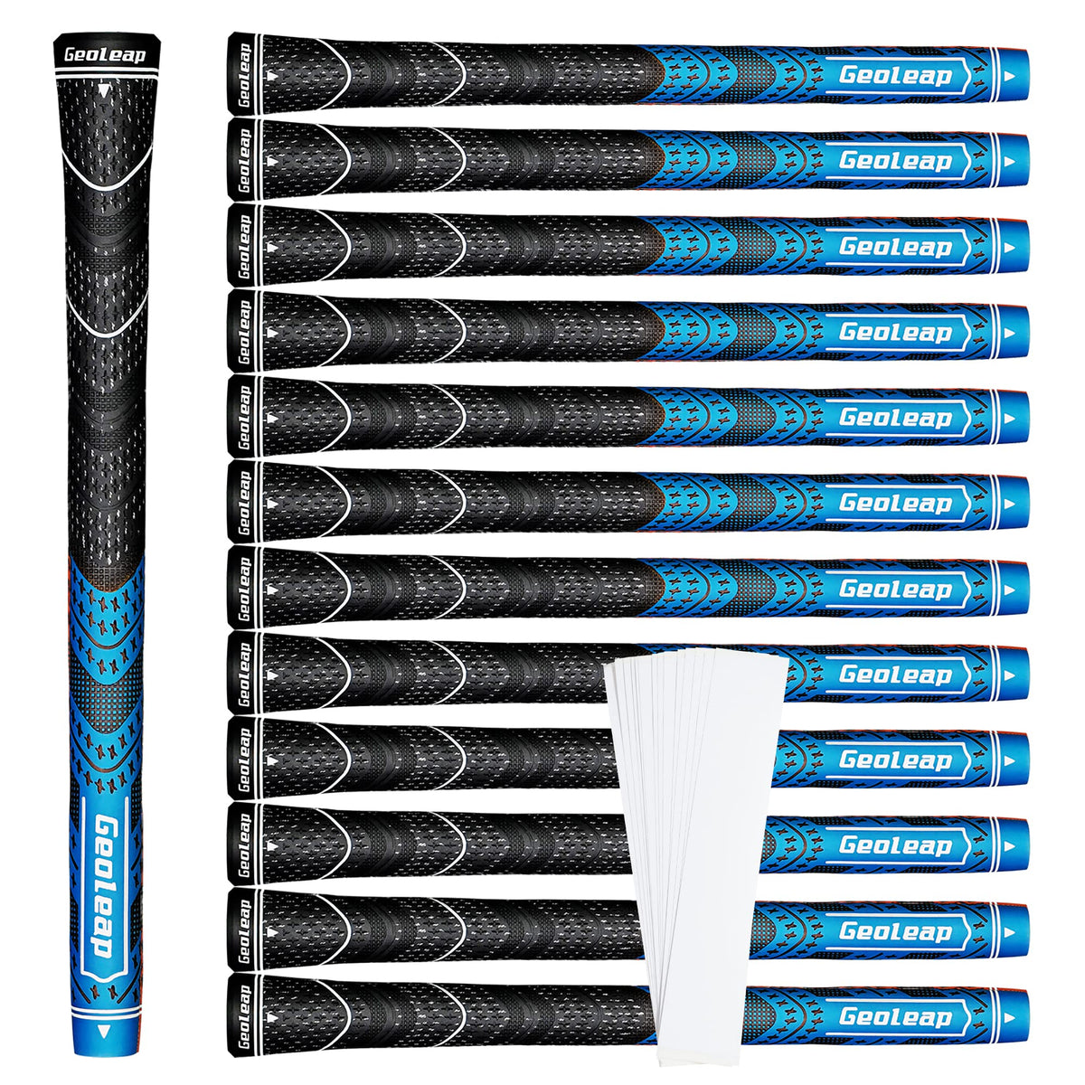 Geoleap golf grips set of 13 with tapes closeup for reliable regrips