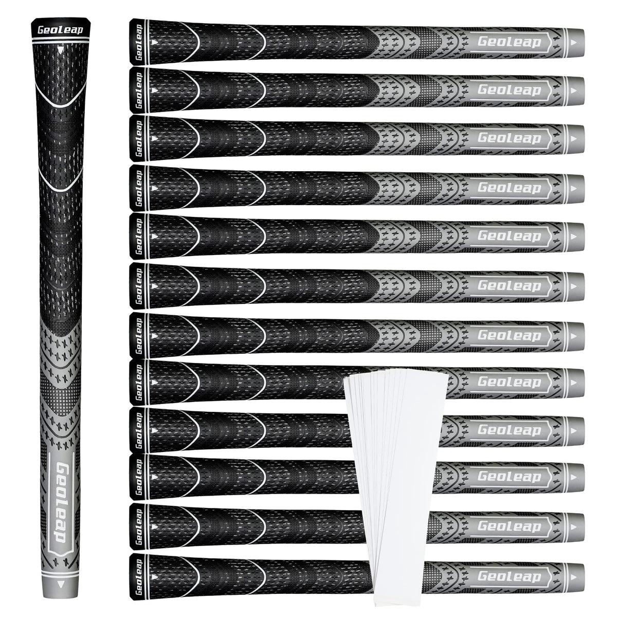 Geoleap golf grips set with tapes for easy regripping and lasting hold