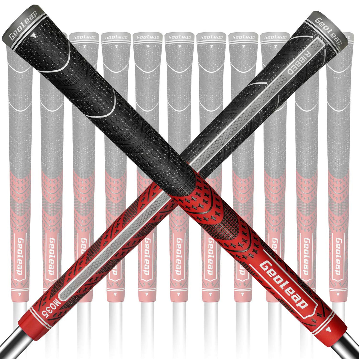 Geoleap golf grips 13-pack pack-shot for steadier swings.