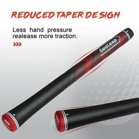 Geoleap golf grips set13 soft reduce taper packaging showing tapes and kit.
