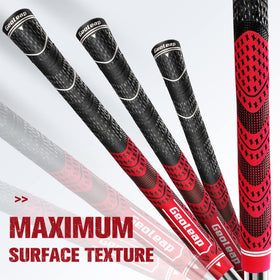 Geoleap all weather grip featuring soft texture for comfortable grip in red standard