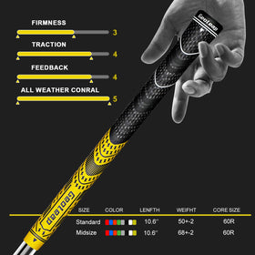Geoleap standard grip size delivers balanced feel across clubs.
